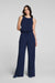 spanx airessentials french rib jumpsuit timeless navy front