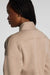 spanx airessentials shawl collar half zip dune heather back detail