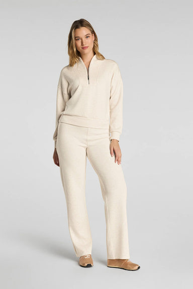 spanx airessentials straight leg pant oatmeal heather