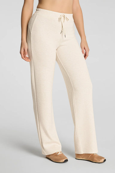 spanx airessentials straight leg pant oatmeal heather front
