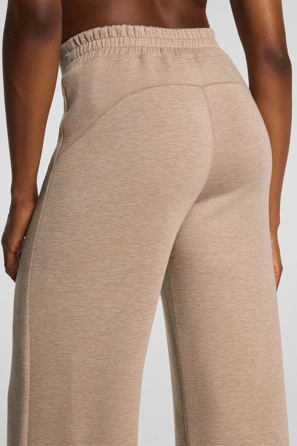spanx airessentials wide leg pant dune heather back deetail
