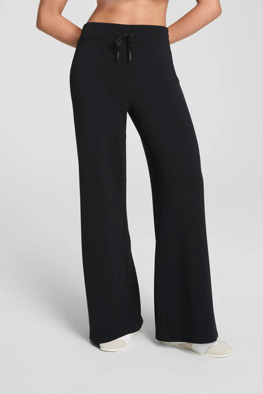 spanx airessentials wide leg pant very black front