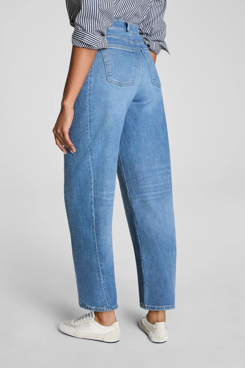 spanx authentic 360 barrel leg jeans elysian back