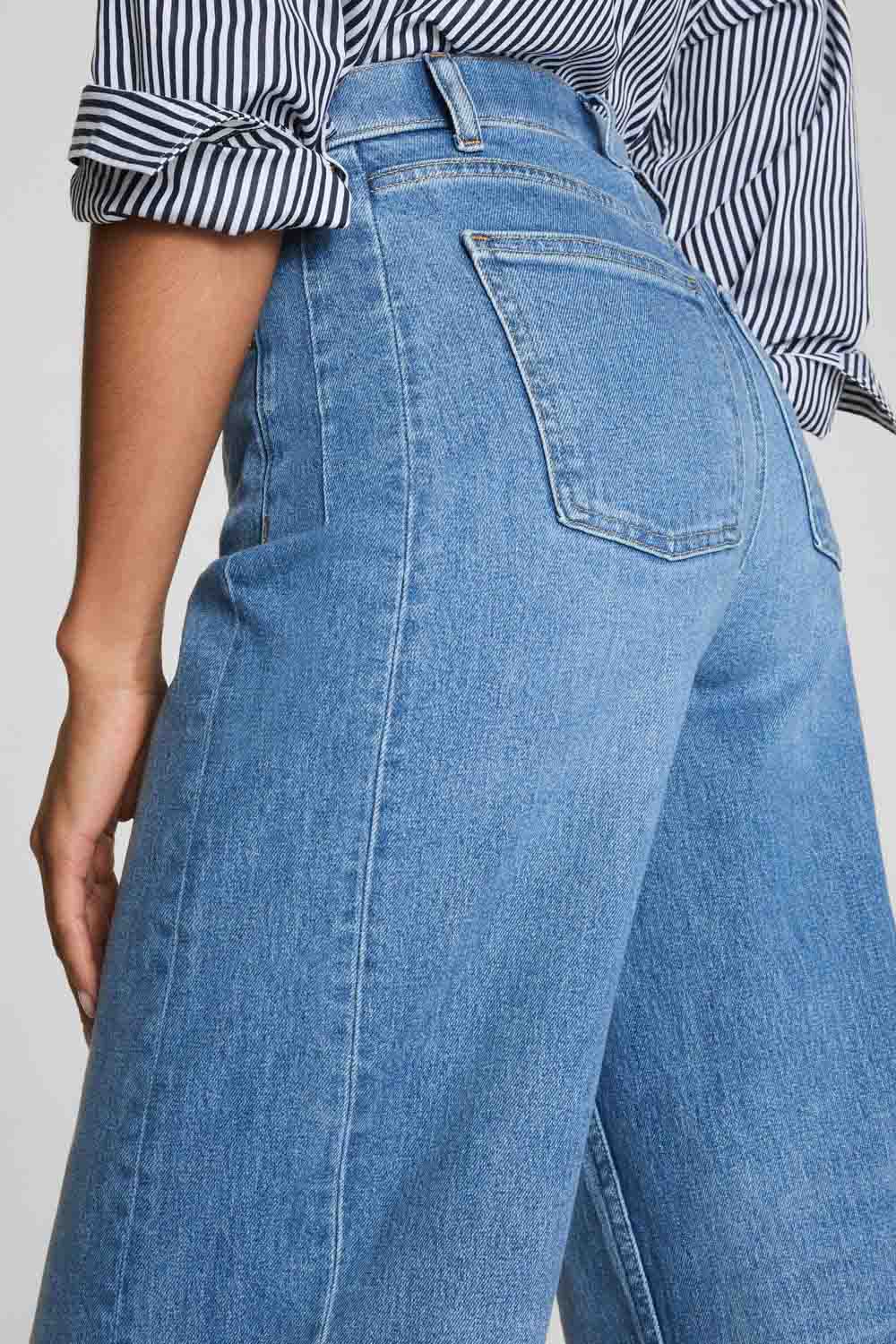 spanx authentic 360 barrel leg jeans elysian back detail