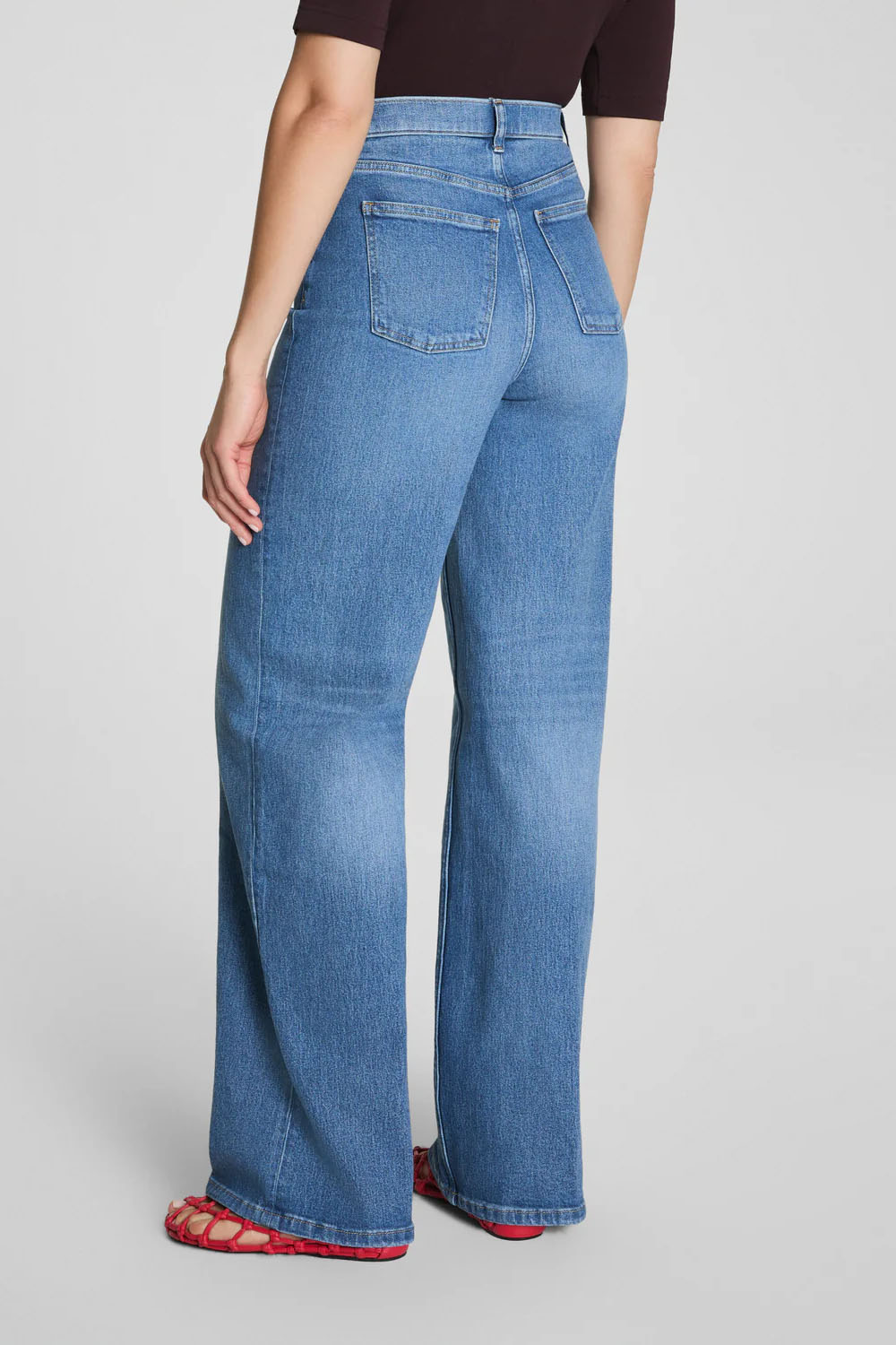 spanx authentic 360 wide leg jean elysian back