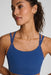 spanx boostup low impact sports bra faded indigo detail
