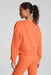 spanx cotton fleece crewneck persimmon back