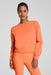 spanx cotton fleece crewneck persimmon front