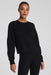 spanx cotton fleece crewneck very black front