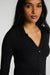 spanx ribbed knit button down classic black detail