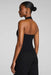 spanx ribbed knit halter top very black back