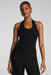 spanx ribbed knit halter top very black front