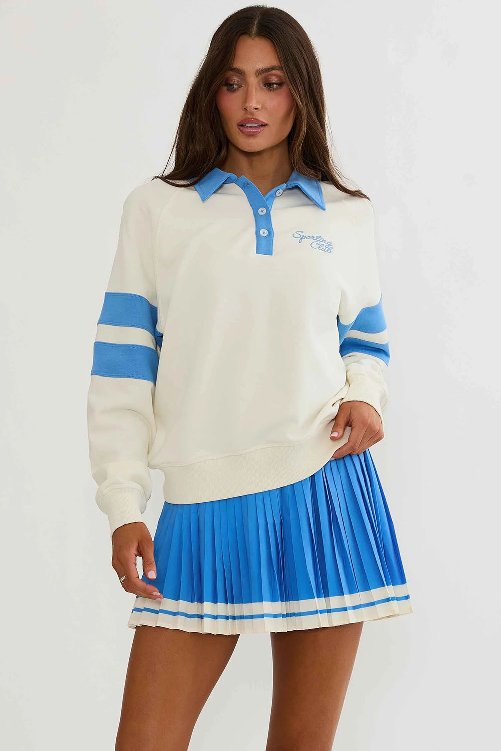 Beach Riot - Bennet Sweater - Opal Sky Colorblock - Front Alt