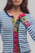 Free People - WTF Noa Cardi - Blue Pop Combo - Detail