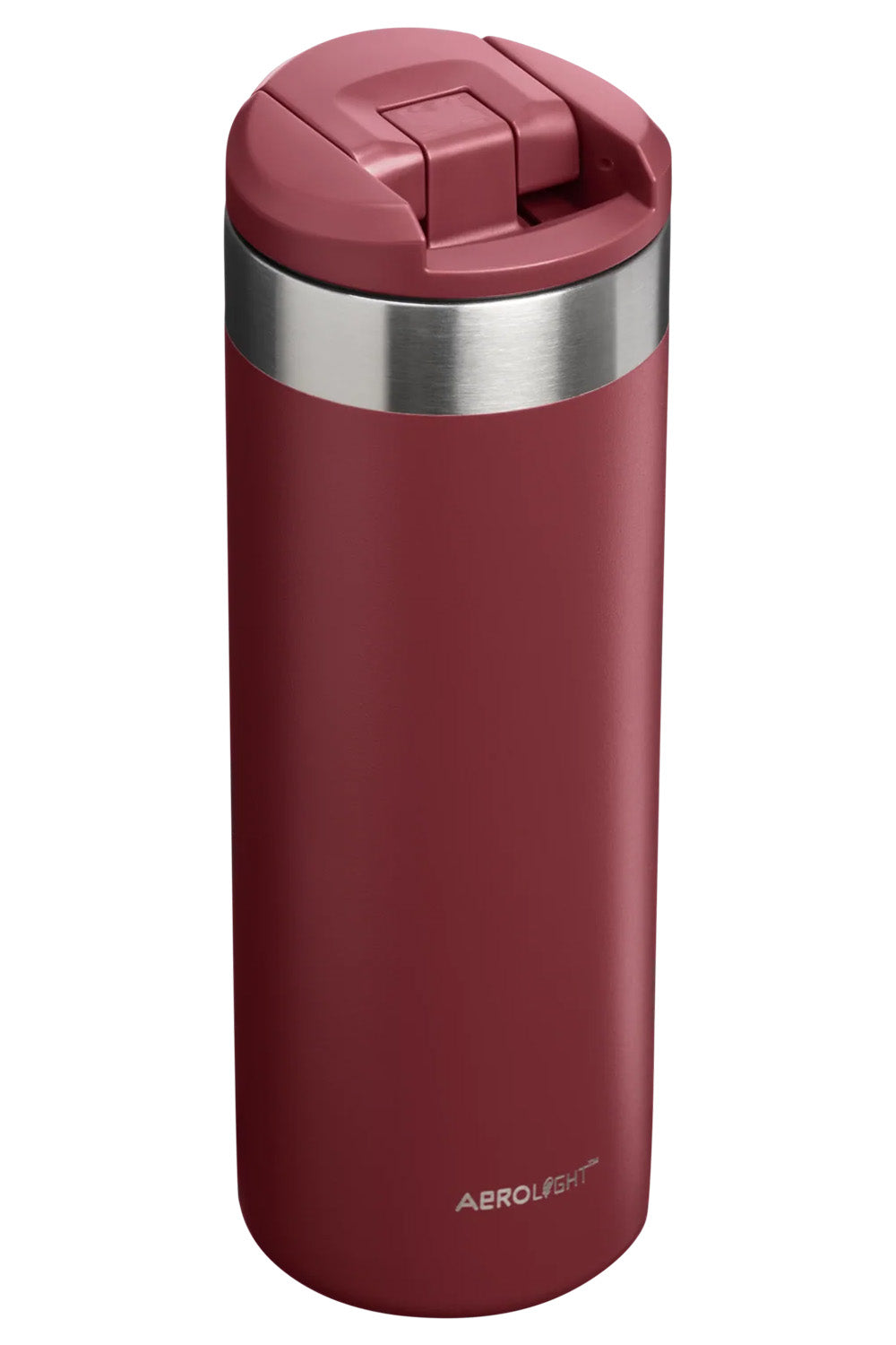 stanley the aerolight transit 16oz bottle cranberry back