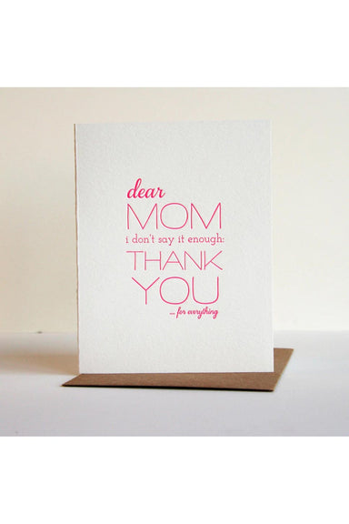 steel petal press mom thanks card