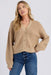 Stitches & Stripes Priya Cardigan in Wheat — Front view