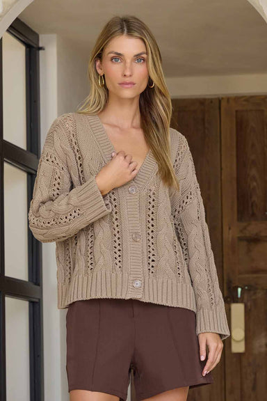 stitches and stripes ashlyn cardigan machiatto