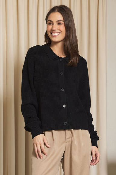 stitches and stripes liz cardigan black