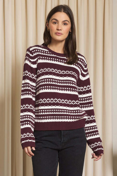 Stitches & Stripes - Rudi Pullover - Cherry Combo