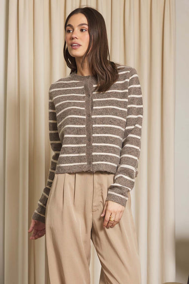 stitches and stripes silverton cardigan walnut combo