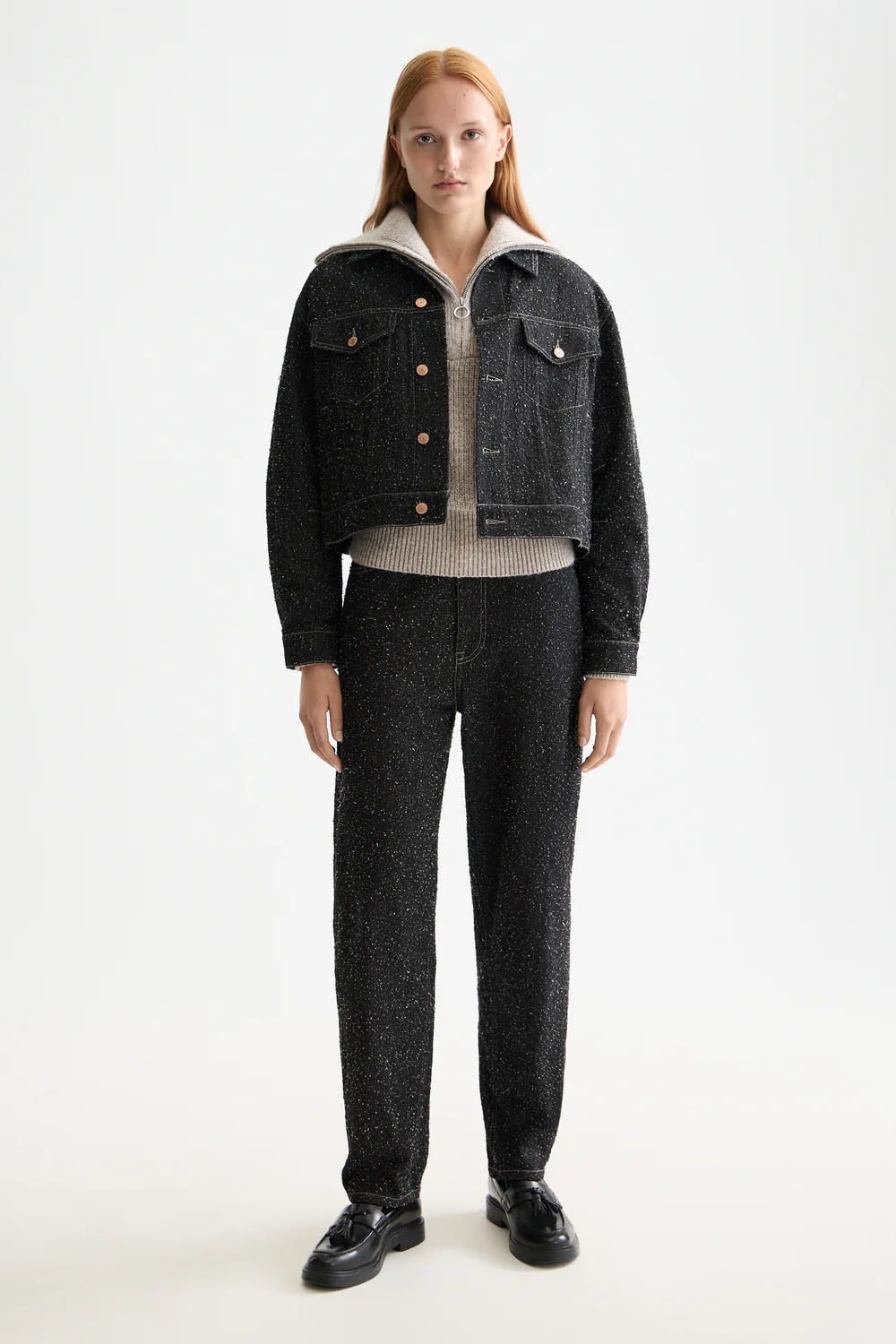 Scotch & Soda - Denim Textured Jacket - Black Snow