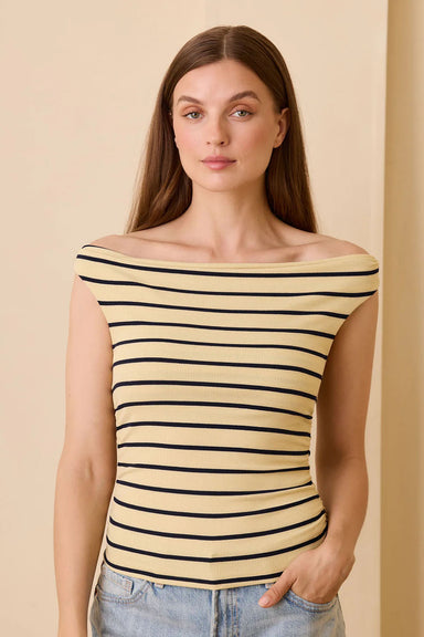 sunday-ritual-angelica-tank-yellow-navy-stripe-front