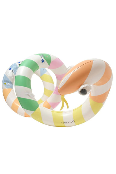sunnylife GIANT INFLATABLE NOODLE Sorbet Stripe