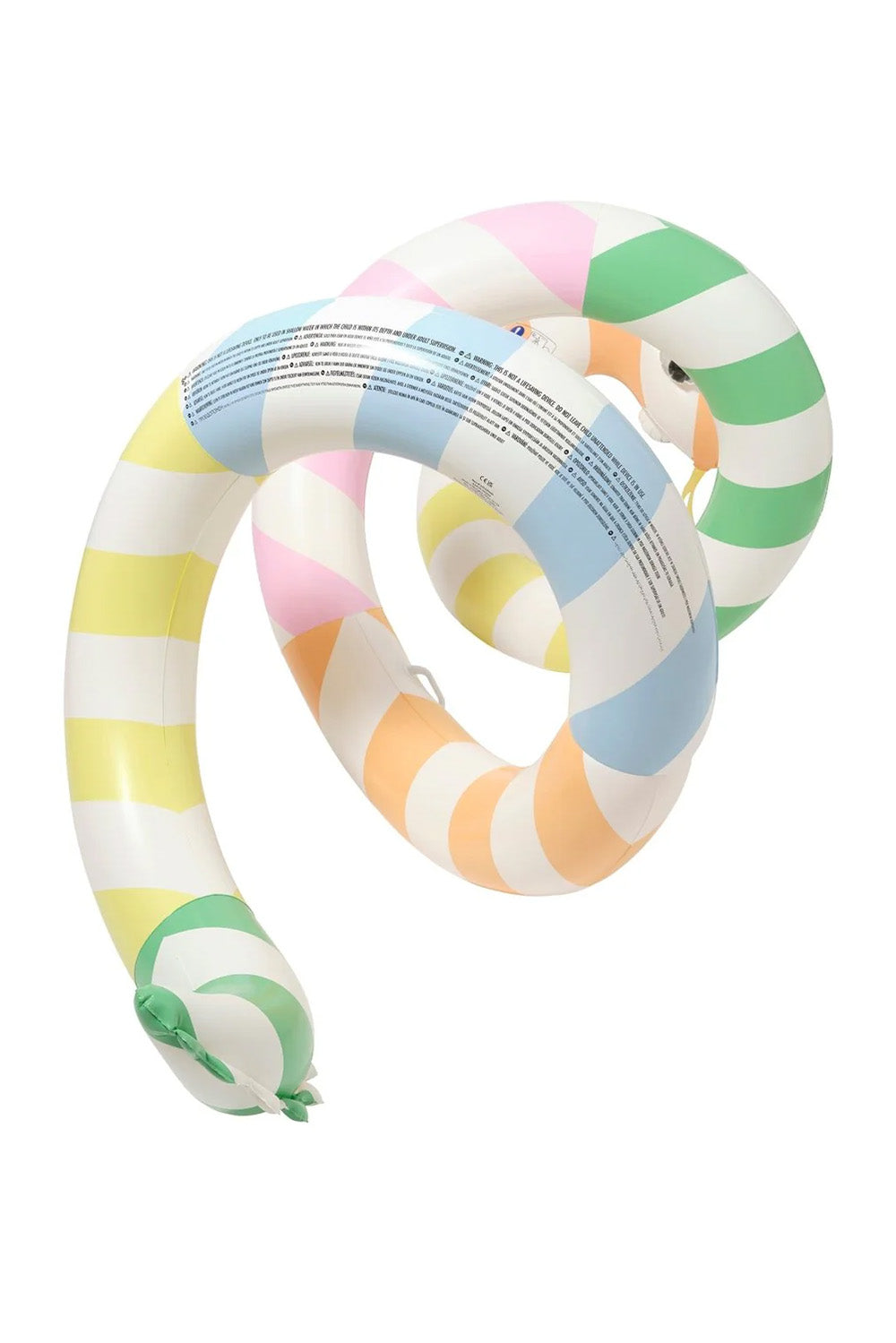 sunnylife GIANT INFLATABLE NOODLE Sorbet Stripe back view