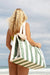 Sunnylife - Carryall Beach Bag - The Vacay Olive Stripe - Model 
