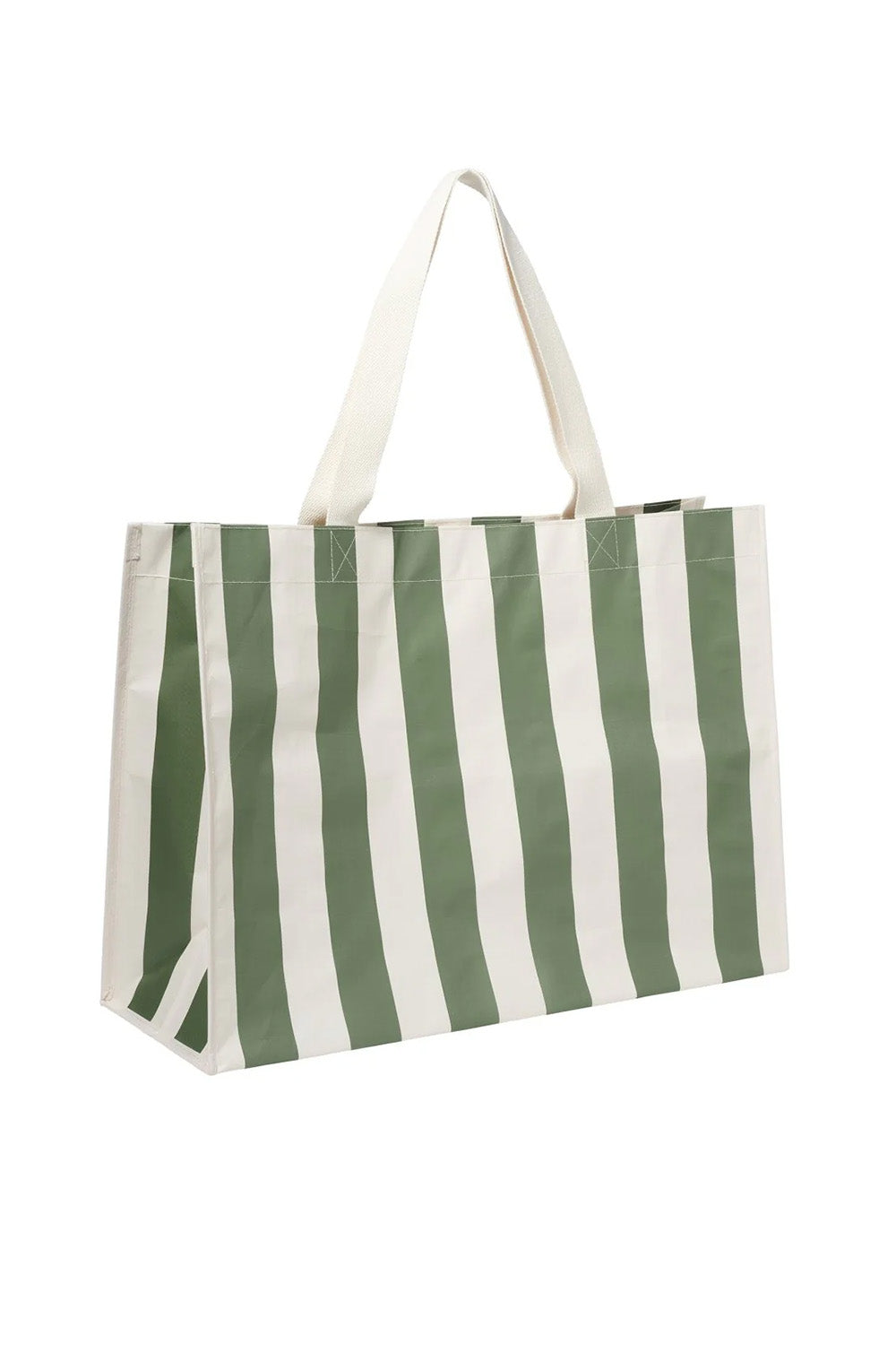 Sunnylife - Carryall Beach Bag - The Vacay Olive Stripe - Profile