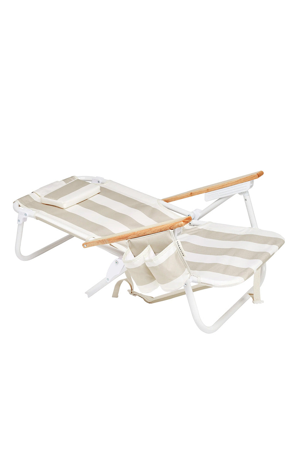 sunnylife deluxe beach chair oyster stripe flat