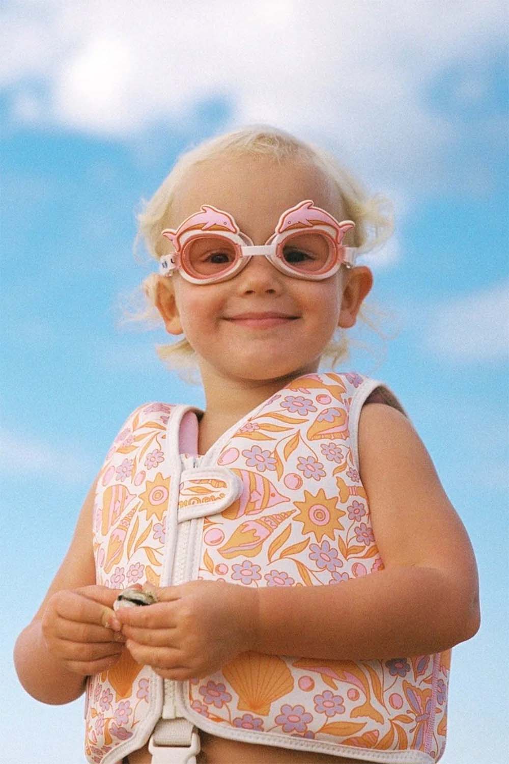 Sunnylife - Kids Swim Goggles - Ocean Magic Pink - Front
