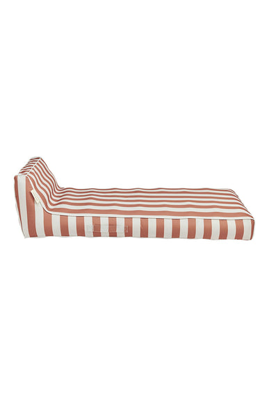 sunnylife luxe lie on lounger tierra clay stripe side