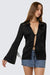 Thrills - Lost in the Light Tie Top - Black - Front