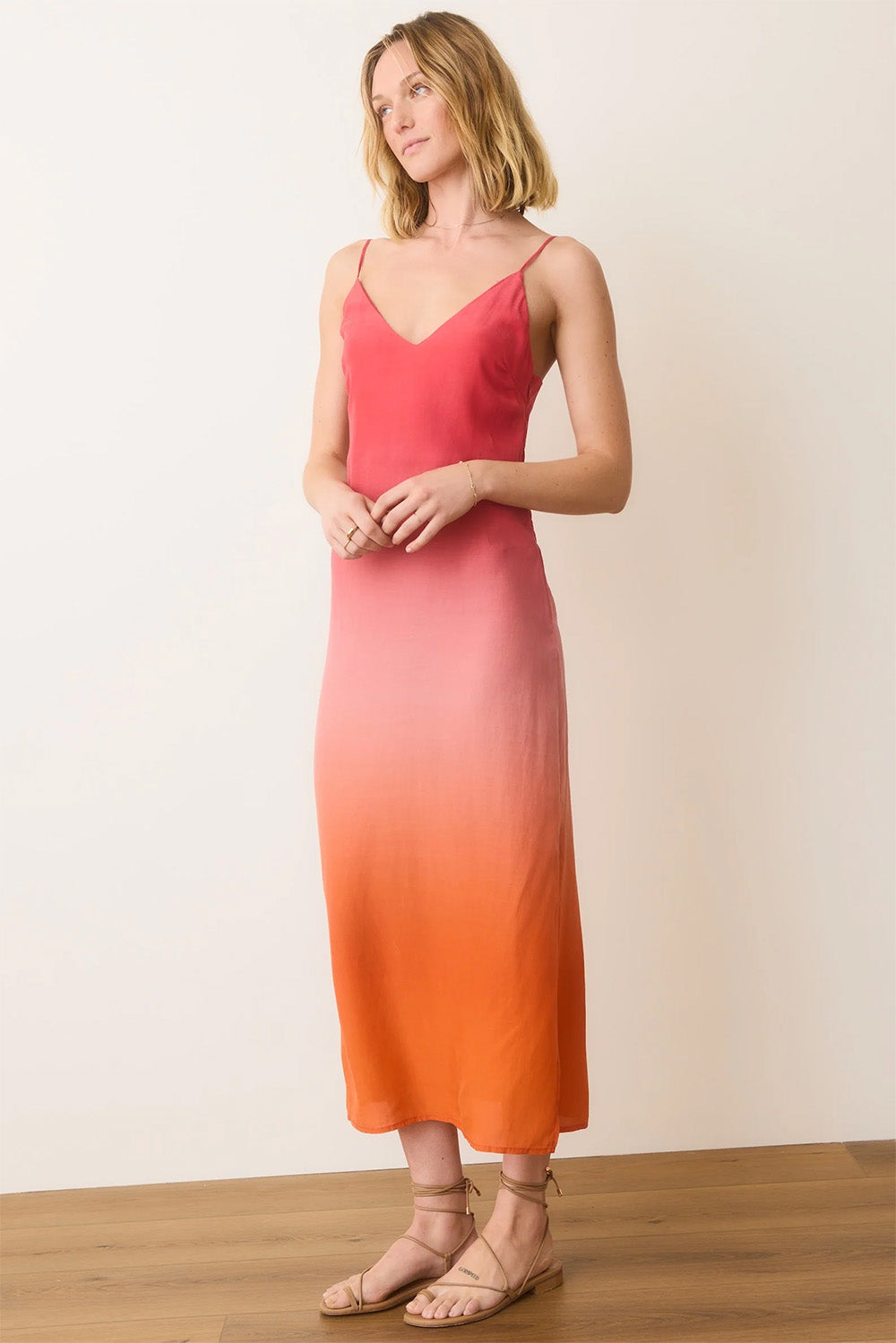 Marine Layer - Gabrielle Slip Dress - Warm Ombre - Side