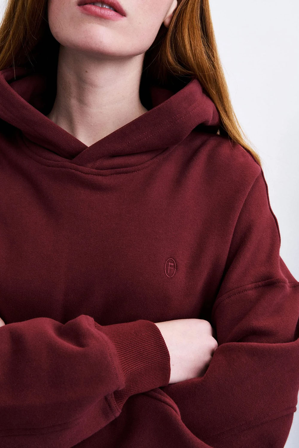 FRNCH - Fuji Sweatshirt - Bordeaux - Detail