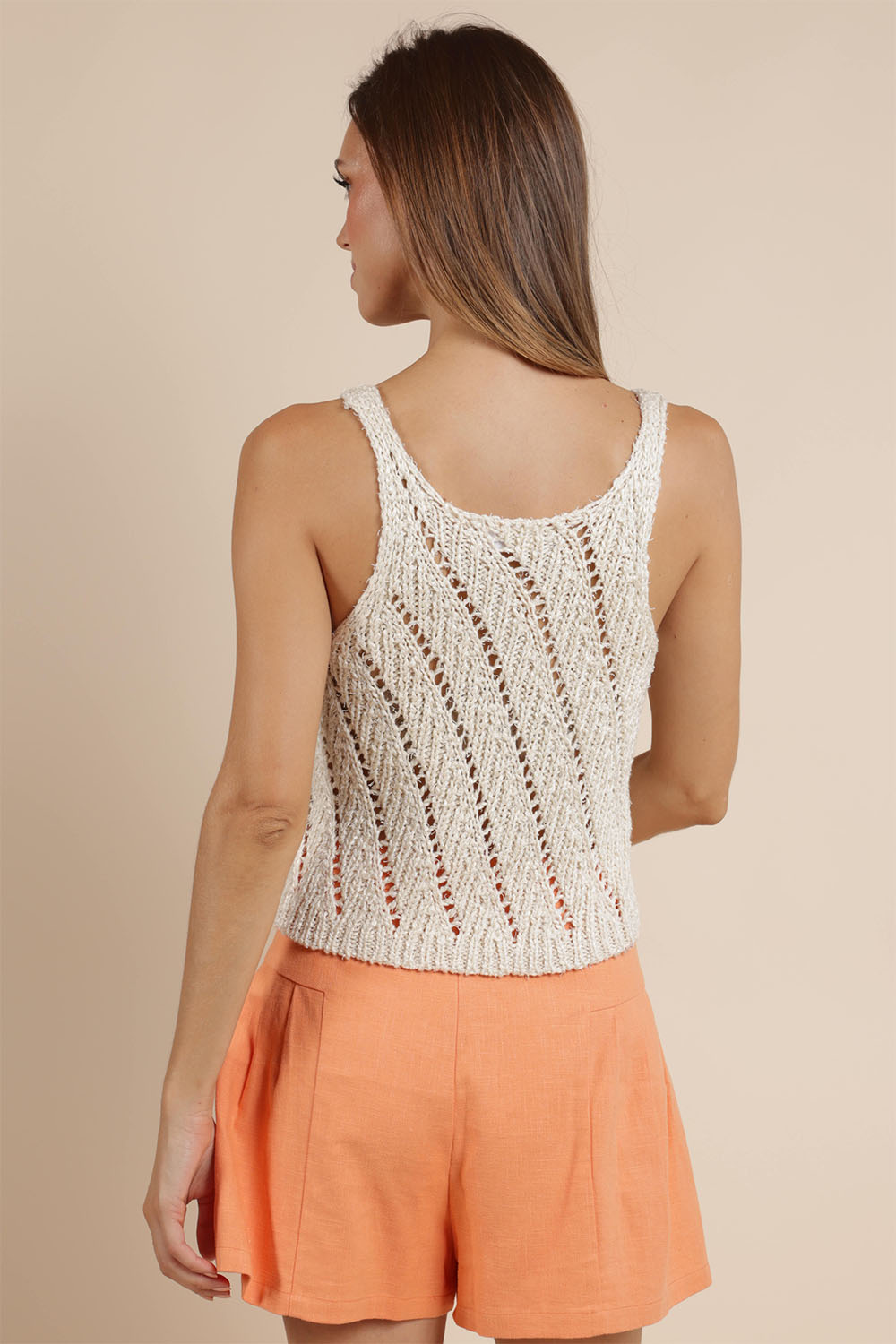 Sage the Label - Coffee To Go Sweater Tank - Cream - Back