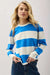 Richer Poorer - Beefy Stripe Cotton Pullover - Pop Blue Rugby - Front