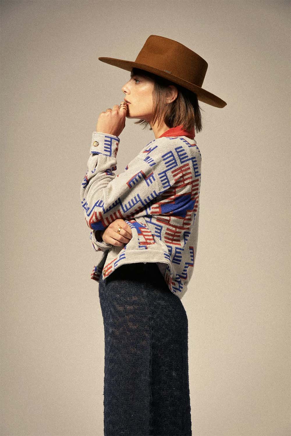 Brixton - Trail Trucker Jacket - Electronic Indigo - Side