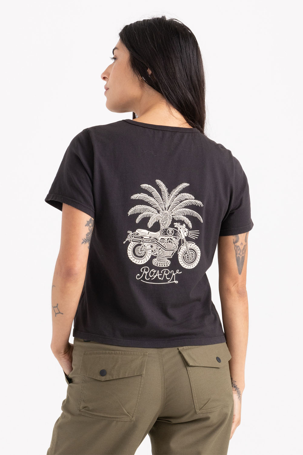Roark - Moto Everyday Tee - Faded Black - Back