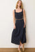Marine Layer - Jade Button Through Skirt - India Ink 