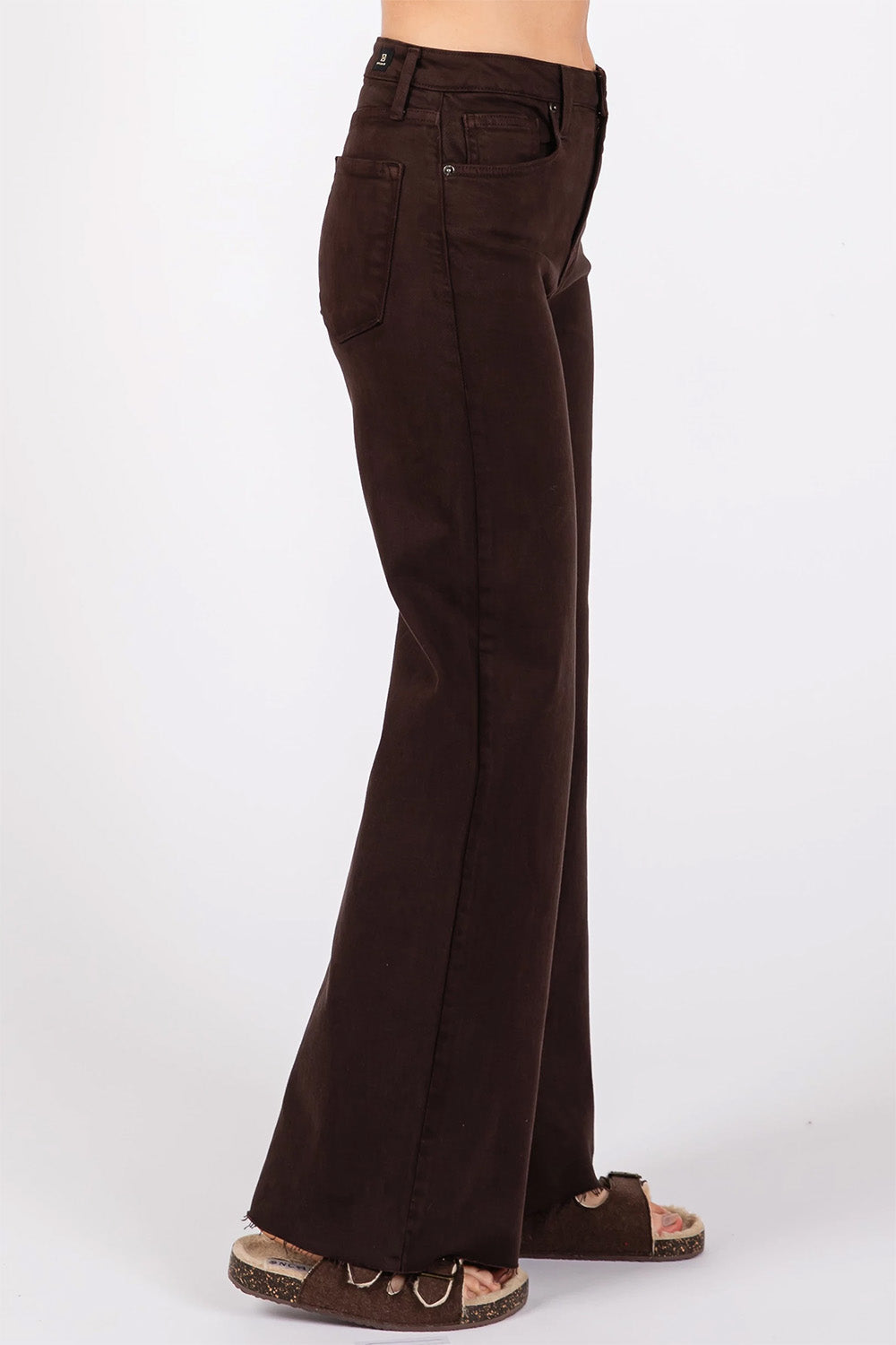 Letter to Juliet - Paola A-Line Scissor Cut Jean - Espresso - Side
