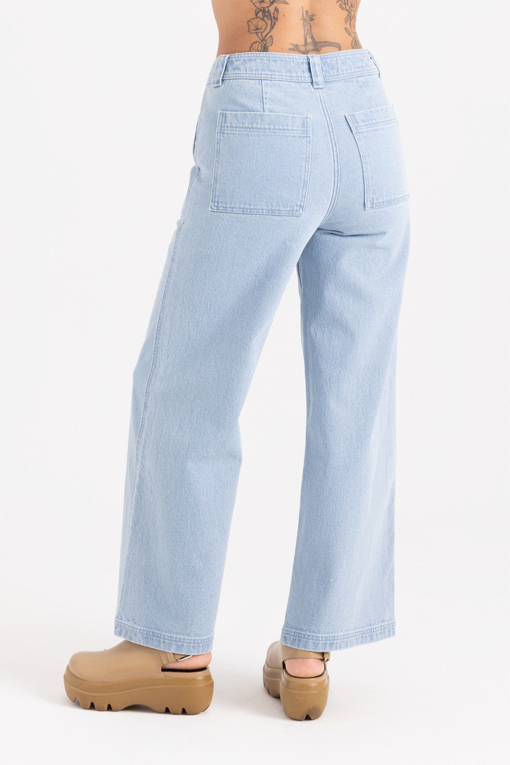 Roark - Hwy SS125 Pant - Bleach Wash Indigo - Back
