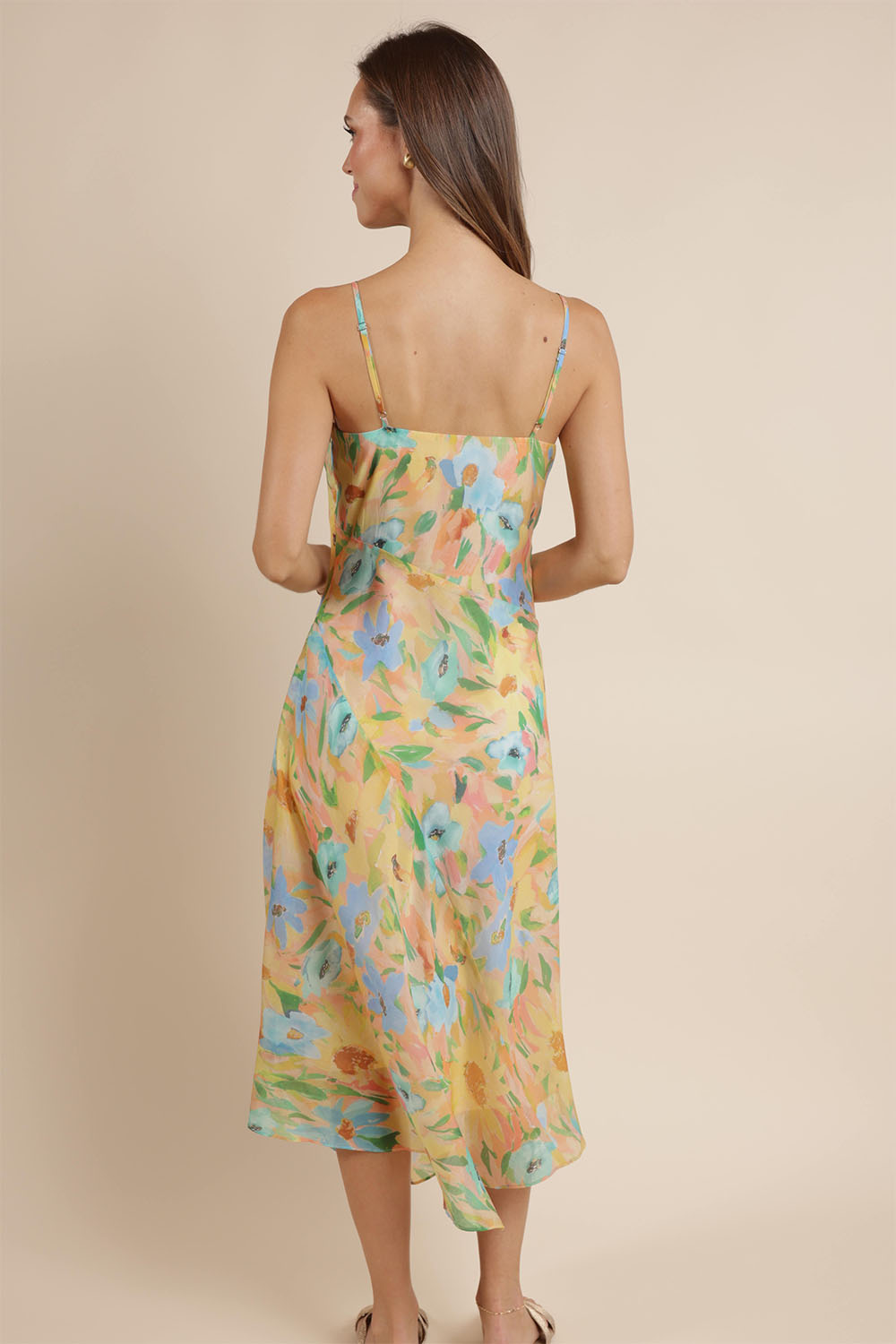 Sage the Label - Daisy Chain Slip Dress - Yellow Multi - Back