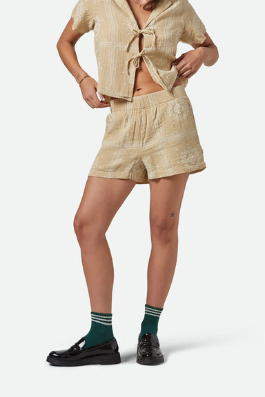 Brixton - Wandering Short - Pale Khaki Bandana - Front