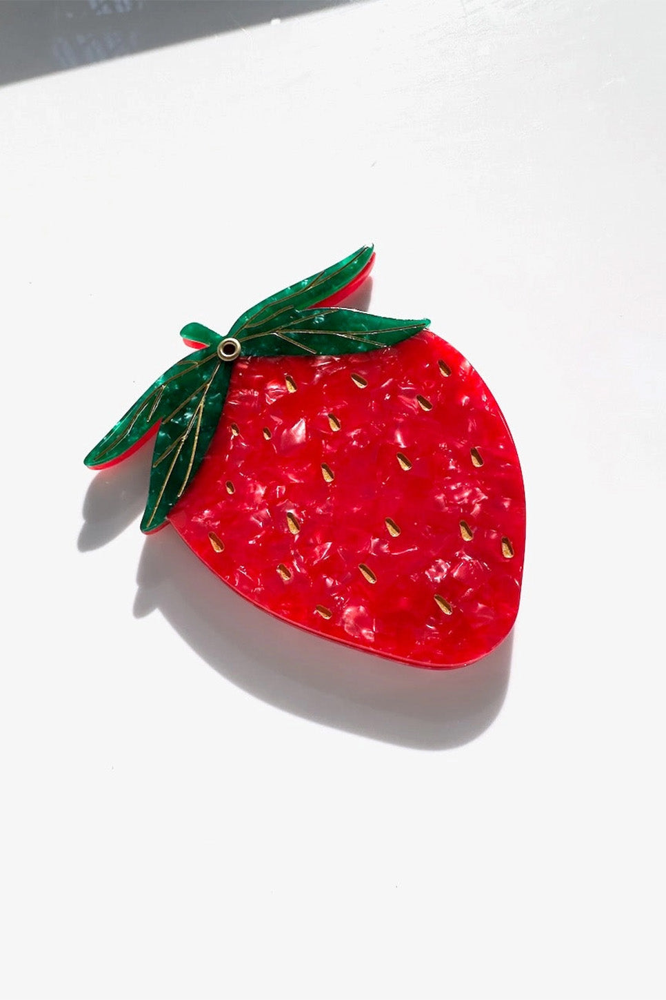 Solar Eclipse - Hand Painted Compact Mirror - Strawberry