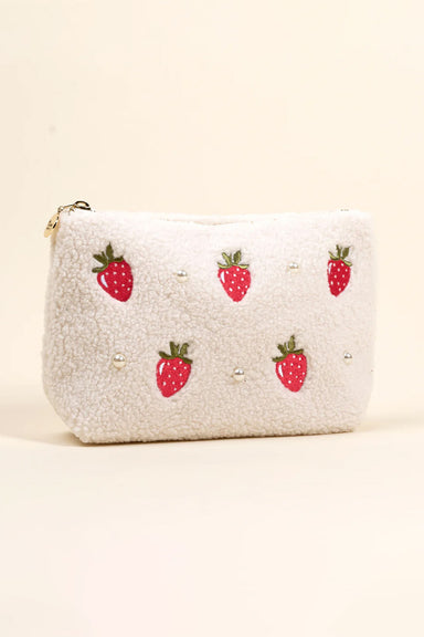 the darling effect teddy pouch strawberries and pearls