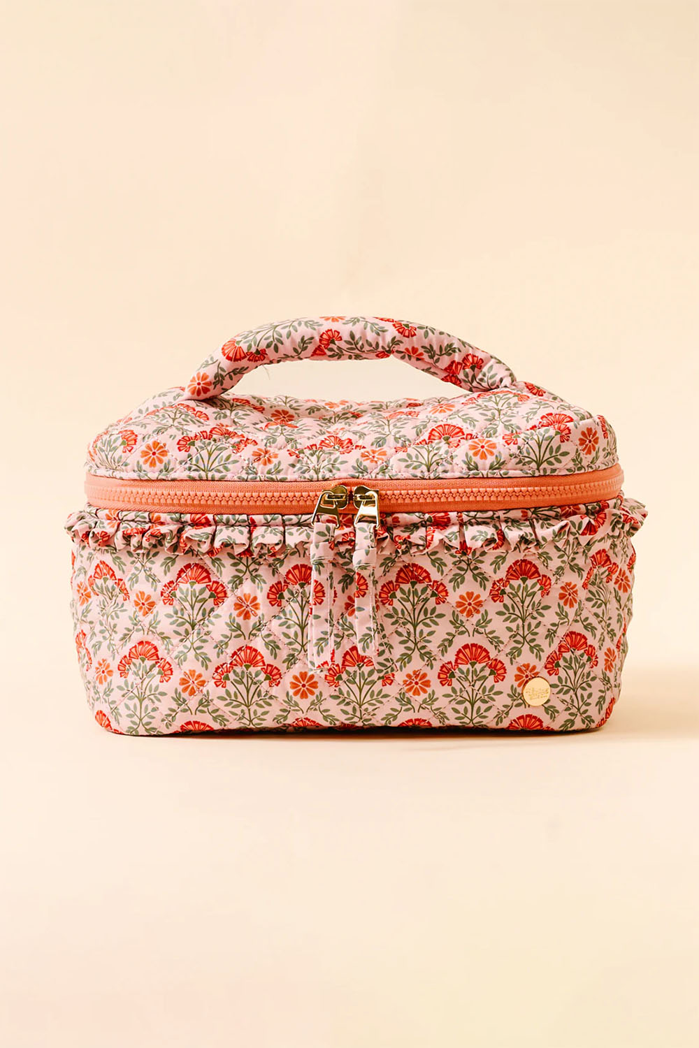 the darlling effect glam and go cosmetic bag everbloom dusty rose front