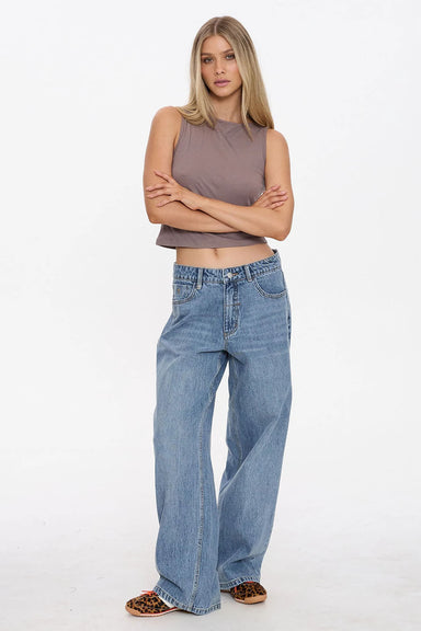 thrills billie low baggie jean rustic fade